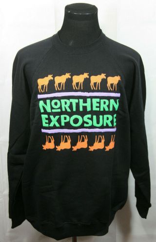 Vintage 1991 Tv Series Northern Expoure Embossed Pullover Sweatshirt Xl