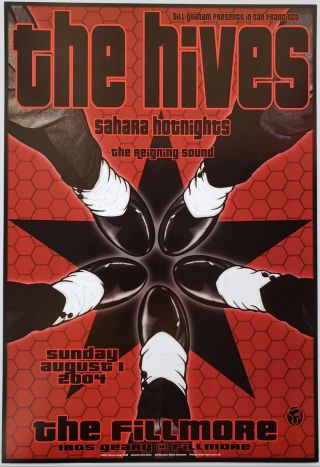 The Hives Concert Poster 2004 F - 628 Fillmore