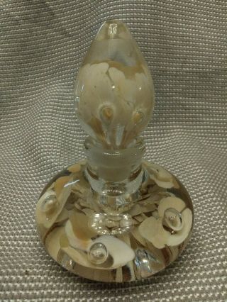 Joe St.  Clair Perfume Bottle Paperweight Floral Detail