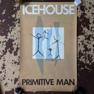 Icehouse Primitive Man Poster Rare Promo 1982 22x33