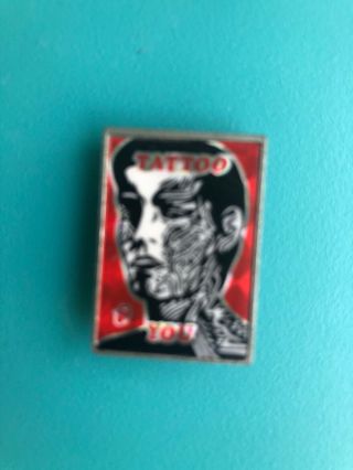 Vintage Rare 1980s Rolling Stones Tattoo You Pin Badge Made In England