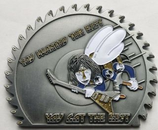 Kiss Seabee Ankh Warrior Cotn Glow In The Dark Eyes Military Challenge Coin