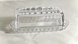 Imperial Crystal Candlewick 1/4 Lb.  Oblong Butter Dish With Cover 400/161
