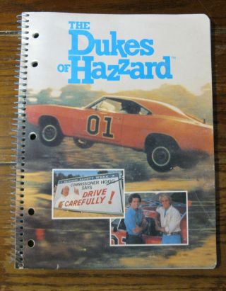 Vintage Dukes Of Hazzard Spiral School Notebook Bo Luke Duke General Lee