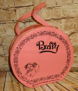 Vintage Rare Buffy Family Affair Pink Zippered Train Case Bag 1970 Amsco Toys