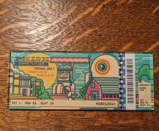 Phish Ticket Magnet Summer Tour 2014 7 - 1 Mansfield Ma Tour Opener