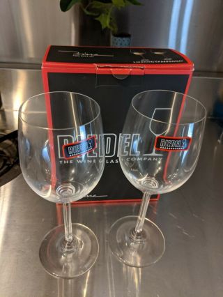 Riedel Set Of 2 Viognier Chardonnay Wine Goblets Glasses Glass