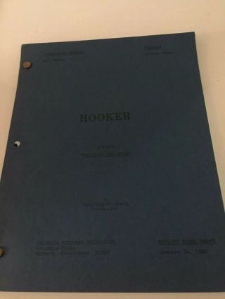 Hooker/tj Hooker “god Bless The Child “ Revised Final Draft Script 1982