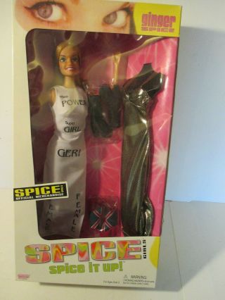 Rare Nib 1998 Spice Girls " Ginger Spice " Geri Haliwell Girl Power Doll Galoob