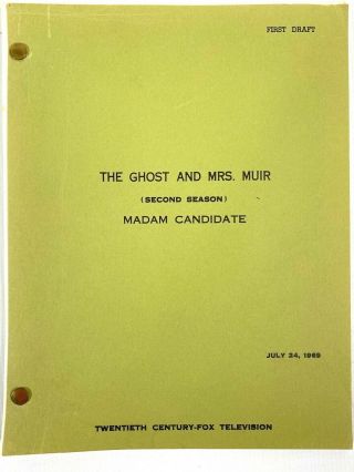 1969 The Ghost And Mrs.  Muir Vintage Television Script Nostalgic Tv Show Rare
