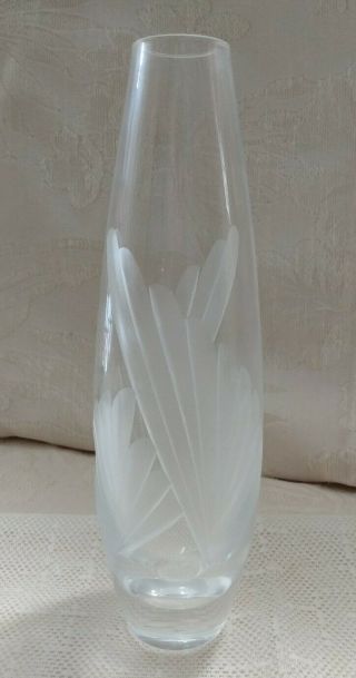 Lenox Crystal Bud Vase,  Fanlight Pattern,  8 1/2” Tall