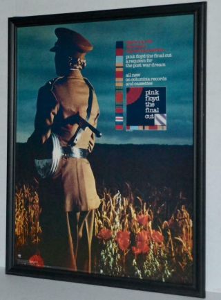 Pink Floyd 1983 The Final Cut Requiem For The Post War Dream Framed Poster / Ad
