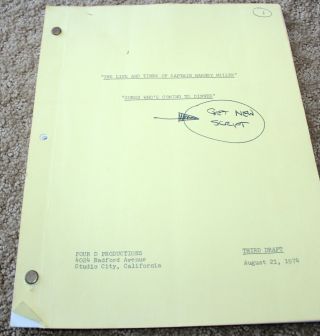 The Life And Times Of Barney Miller Tv Show Shooting Script