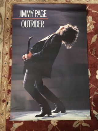 Jimmy Page Outrider Rare Promotional Poster From 1988 Led Zeppelin