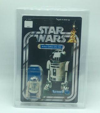 Vintage Star Wars R2 - D2 Carded Figure Afa Cased Artoo - Detoo 12 Back Card