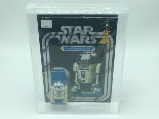 Vintage Star Wars R2 - D2 Carded Figure AFA Cased Artoo - Detoo 12 Back Card 3