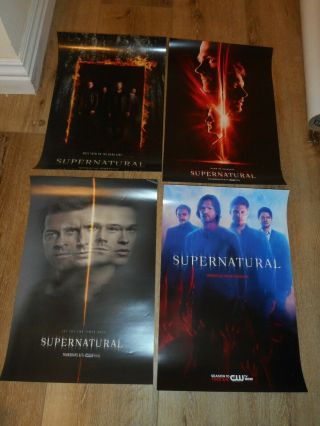 Supernatural - Set Of 4 Ss Promo Posters - 12 " X 18 " - Jared Padalecki