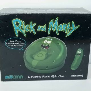 Rick And Morty Inflatable Chair Pickle Rick Adult Swim Holds 250lbs Green