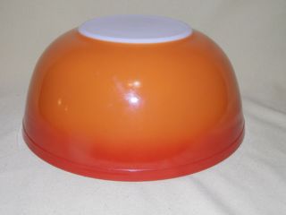 Near Vintage Pyrex Flameglo Orange Hombre Two Tone 404 4 - Quart Mixing Bowl