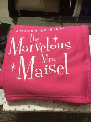 Marvelous Mrs.  Maisel Pink Promo Soft Blanket From Nyc Event Amazon