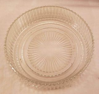 Vintage Heavy Ribbed Clear Cut Glass 7 1/4 