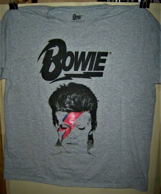 David Bowie Ziggy Stardust Pre Worn T - Shirt Size Large Grey Very Cool