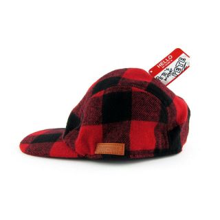 Nickelodeon Nick Box The Adventures Of Pete & Pete Red Black Flannel Hat Cap Nwt