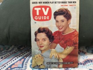 Elinor Donahue Signed 1960 Tv Guide/father Knows Best,  Andy Griffith Show,  Couple