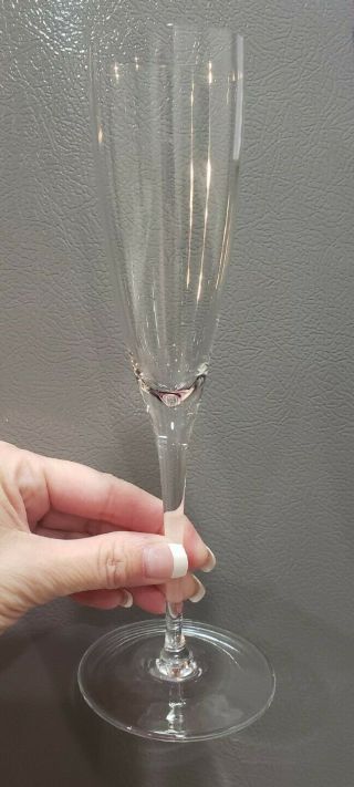 Vintage Signed Tiffany & Co.  Classic Champagne Flute Glass Y Shape Bowl 9 1/4 "