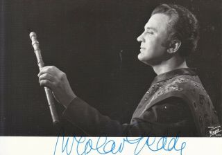 Autographed Photo Of Opera Singer Nicolai Gedda Tenor In Die Zauberflöte