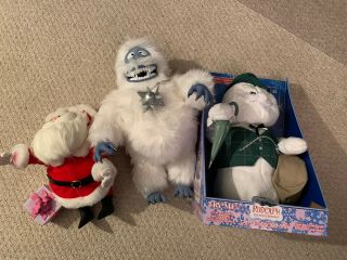 Rudolph The Red Nose Reindeer Gemmy Figures Abominable Snowman,  Sam,  And Santa