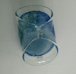 Vintage Murano Hand Blown Art Glass Basket Sculpture Vase Bowl Dish Mcm Swirl