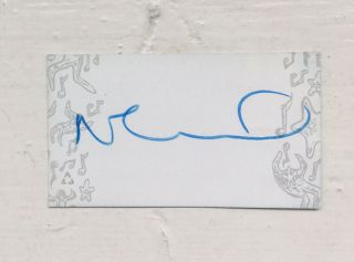 Noel Gallagher Signed Amoeba Music Record Store Business Card Oasis