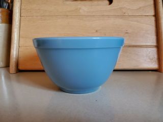 Vintage Pyrex Solid Blue Delphite 401 Mixing Nesting Bowl 1 1/2 Pt.  Rare