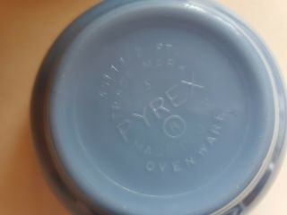 Vintage Pyrex Solid Blue Delphite 401 Mixing Nesting Bowl 1 1/2 pt.  Rare 2