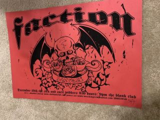 The Faction Skate Punk Band Concert Poster Signed & Numbered 117 2003