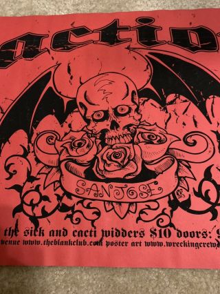 The Faction Skate Punk Band Concert Poster Signed & Numbered 117 2003 3