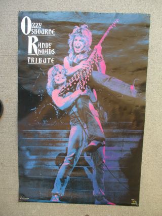 Randy Rhoads Ozzy Osbourne Tribute Guitarist Mancave Music Vintage Poster 1987