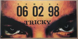 Tricky Rare 1998 Promo Poster W/release Date For Angels Cd Never Displayed Usa