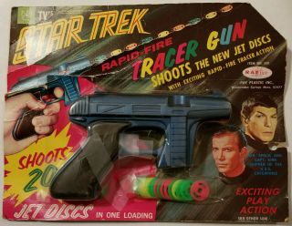 Star Trek Rapid - Fire Tracer Gun,  Ray Plastic,  Inc.  1967