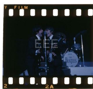 The Beatles Paul Mccartney George Harrison Old Photo Transparency 705b