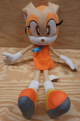 Kellytoy Sega Sonic The Hedgehog Cream Rabbit 18 " Stuffed Plush Doll Toy Rare