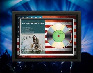 Billie Eilish Signed Platinum Disc Autograph Print Display Tour Poster Rare