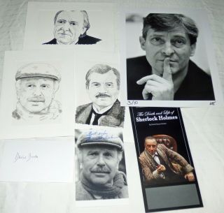 Jeremy Brett Sherlock Holmes.  Ltd Photo,  Cards,  Flyer,  Burke / Hardwicke Signed