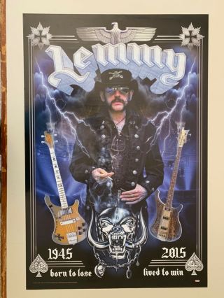 Motorhead,  Lemmy,  Lived To Win,  Photo By Robert John,  Licensed 2016 Poster