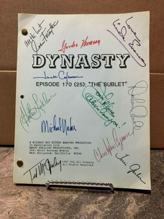 Dynasty Tv Drama Script Signed By Cast Episode 170 (25) The Sublet 2/20/1987