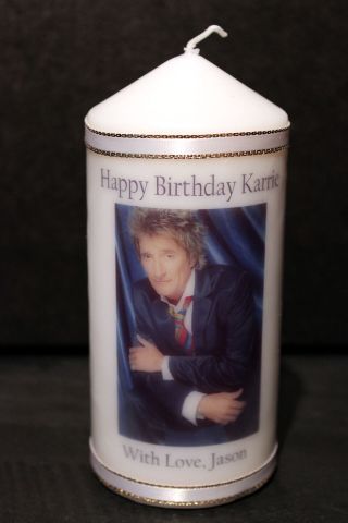 Personalised Rod Stewart Candle Unique Keepsake Gifts Birthday Present 1