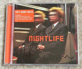 Pet Shop Boys Signed Nightlife Cd Album Authentic