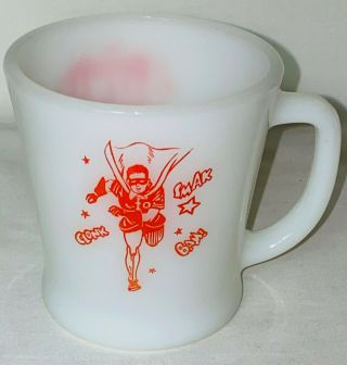 Fire King Batman/robin Red D - Handle Mug