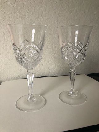 2 Water Goblet Glass Cristal D 